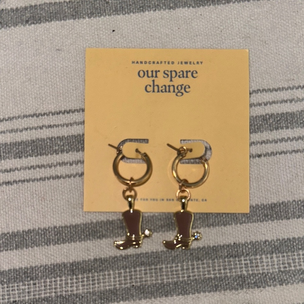 Gold Boot Earrings